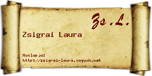 Zsigrai Laura névjegykártya